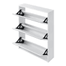 Vogar Sapateira com espelho para 9 pares de sapatos em aglomerado 103 x 63 x 17cm Branco en.casa