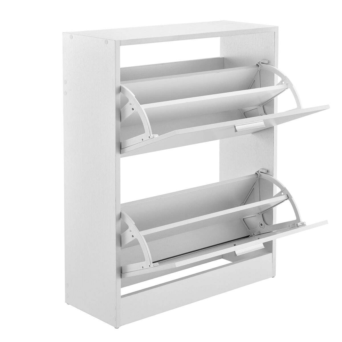 Mueble zapatero sykkylven con 2 puertas aglomerado 63 x 24 x 81cm - blanco [en.casa]