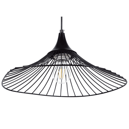 Candeeiro suspenso MAZARO Metal Preto Candeeiro suspenso MAZARO Metal Preto