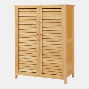 Sapateira Klamp de 5 níveis para 10 pares de sapatos de bambu 88 x 66 x 33 cm Natural en.casa