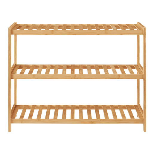 Dammfleth Sapateira de 3 níveis para 9 pares de sapatos em bambu 55 x 68 x 27 cm Natural en.casa