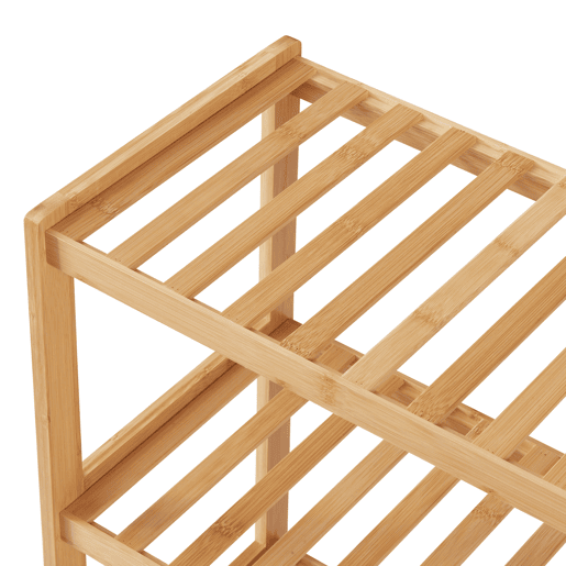 Dammfleth Sapateira de 3 níveis para 9 pares de sapatos em bambu 55 x 68 x 27 cm Natural en.casa