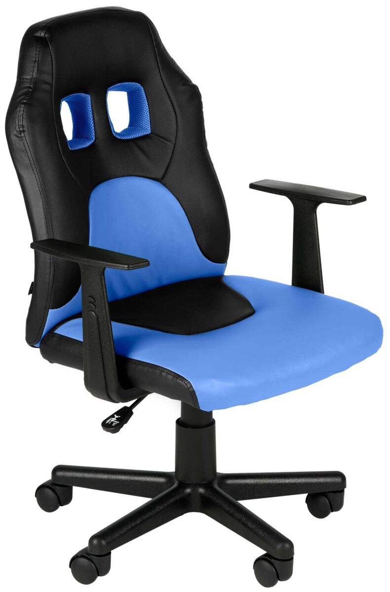 Silla de escritorio infantil fun asiento giratorio y regulable en altura color azul / negro