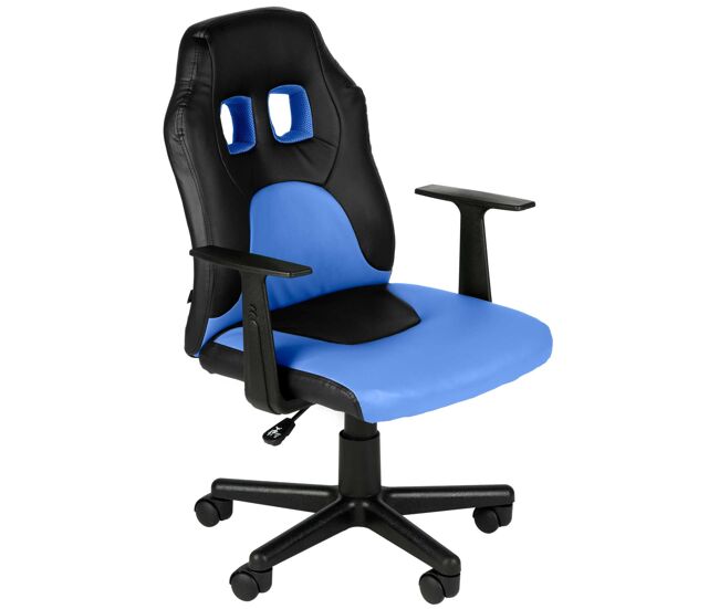 Silla de escritorio infantil fun asiento giratorio y regulable en altura color azul / negro