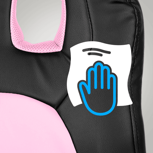 Cadeira de secretária para crianças Assento giratório divertido e regulável em altura Cor Preto  Rosa