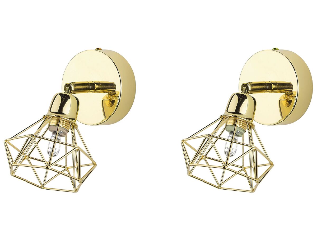 Lámpara de pared ERMA Beliani Dorado
