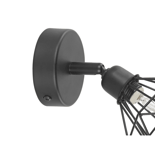 Conjunto de 2 candeeiros de foco ERMA Ajustável Metal Preto