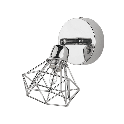 Conjunto de 2 candeeiros de foco ERMA Ajustável Metal Prateado