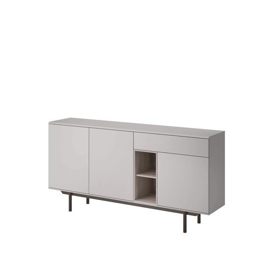 INOX IK175 Cómoda design contemporâneo 175x40x89cm Cor cinzento claro