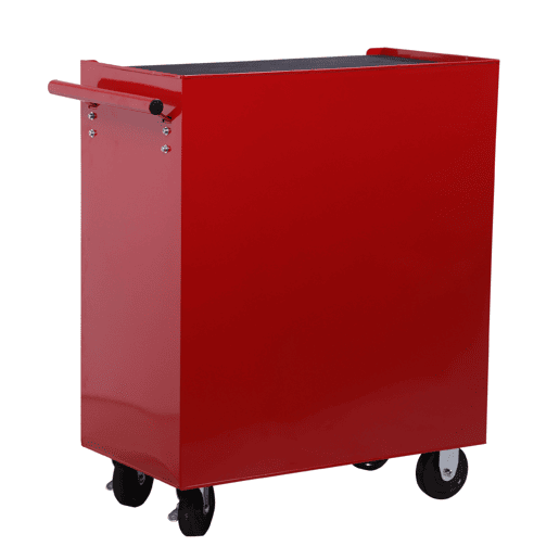 HOMCOM Carrinho de Ferramentas para Oficina com Rodas e 5 Gavetas Fechadura e Alça Lateral 67,5x33x77 cm Vermelho
