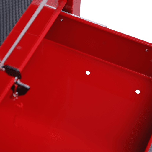 HOMCOM Carrinho de Ferramentas para Oficina com Rodas e 5 Gavetas Fechadura e Alça Lateral 67,5x33x77 cm Vermelho