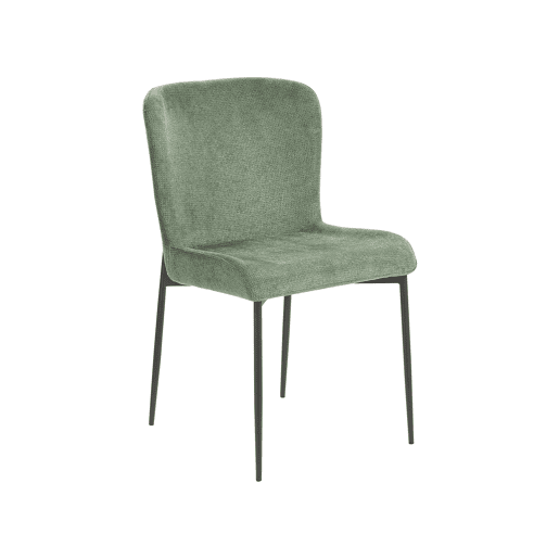 Conjunto de 2 cadeiras verde escuropreto ADA PoliésterMetal