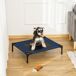 Cama Elevada para Mascotas Acero, Tela Oxford PawHut Cama Elevada para Mascotas Acero, Tela Oxford PawHut Azul