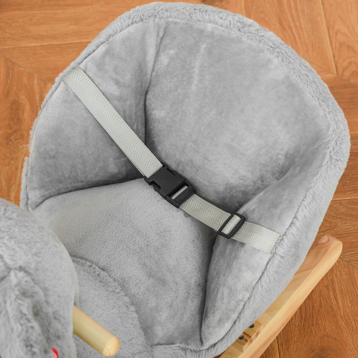Caballito Balancín Koala HOMCOM Para Bebés De 18 A 36 Meses – Con Sonidos, Cinturón De Seguridad Y Títere De Koala, Base De Madera