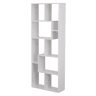 LibrerÃa blanca asimétrica 8 estantes JANE