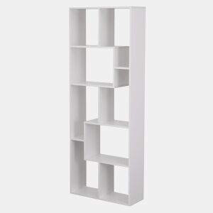 LibrerÃa blanca asimétrica 8 estantes JANE