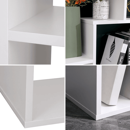LibrerÃa blanca asimétrica 8 estantes JANE LibrerÃa blanca asimétrica 8 estantes JANE