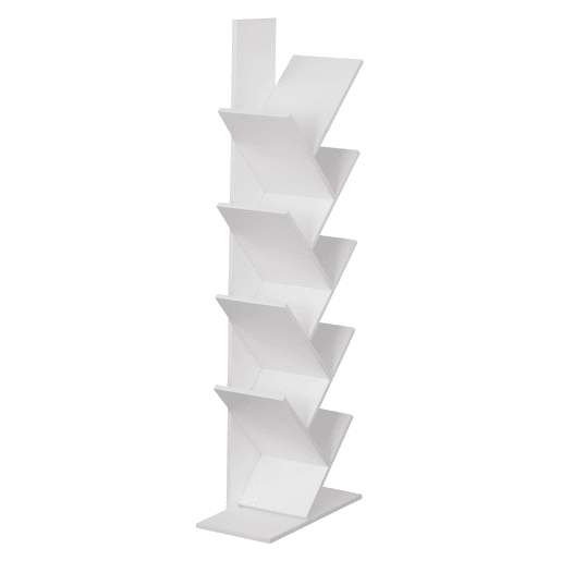 LibrerÃa blanca inclinada 8 estantes SIMONE LibrerÃa blanca inclinada 8 estantes SIMONE