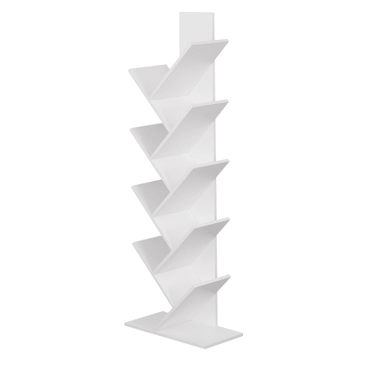 LibrerÃa blanca inclinada 8 estantes SIMONE LibrerÃa blanca inclinada 8 estantes SIMONE