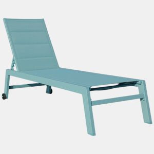 BARBADOS Tumbona de textileno azul claro - aluminio azul claro