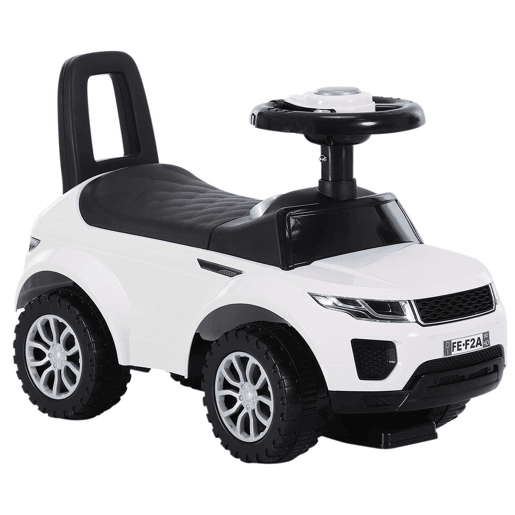 HOMCOM Carro infantil Quad Ride-On sem pedais para brinquedo de bebĂȘ estilo corrida com alto-falante 62x28x41,5cm branco HOMCOM Carro infantil Quad Ride-On sem pedais para brinquedo de bebĂȘ estilo corrida com alto-falante 62x28x41,5cm branco