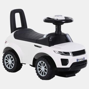 HOMCOM Carro infantil Quad Ride-On sem pedais para brinquedo de bebê estilo corrida com alto-falante 62x28x41,5cm branco