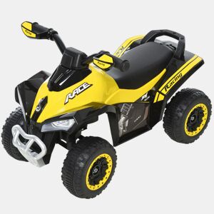 HOMCOM Quadriciclo para Crianças acima de 18 Meses Carro Andador Infantil com Função de Luzes e Música Desenho Inovador Carga 20kg 67,5x38x44cm Amarelo