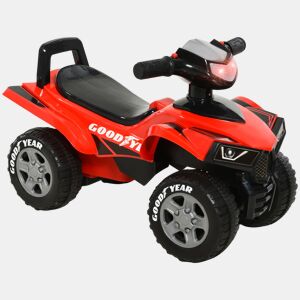 HOMCOM Quad Rides para Crianças 18-36 Meses e Mais Velhas Quad Rider com Funções de Luz Buzina e Armazenamento Secreto 60x31x42 cm Vermelho