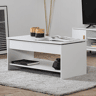 Mesa baja con tapa elevable blanca HEDDA