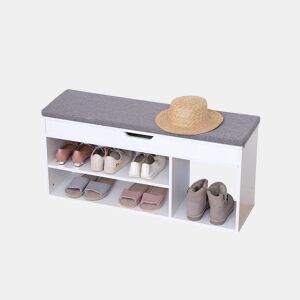 Zapatero blanco ALAN con tres compartimentos