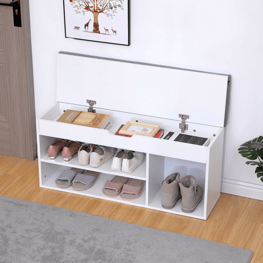 Zapatero blanco ALAN con tres compartimentos
