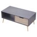 Mesa de centro FREJA de estilo escandinavo con cajón 50x100 Mesa de centro FREJA de estilo escandinavo con cajón 50x100 Gris