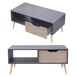 Mesa de centro FREJA de estilo escandinavo con cajón 50x100 Mesa de centro FREJA de estilo escandinavo con cajón 50x100 Gris