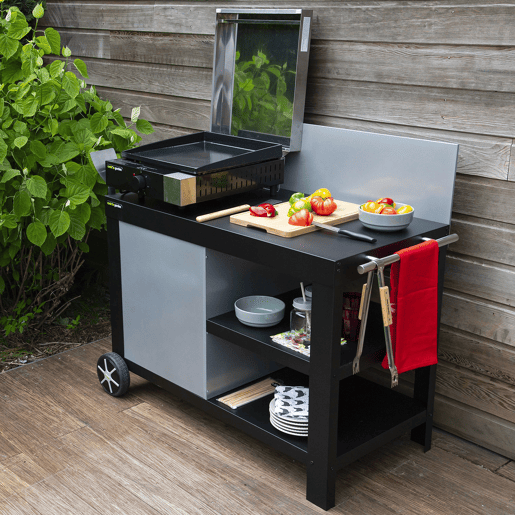 Cook'in Garden - Carrito negro para plancha NOVA