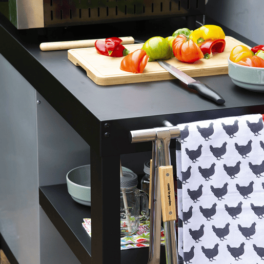 Cook'in Garden - Carrito negro para plancha NOVA