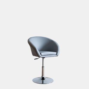 Taburete de bar polipiel gris GABIN
