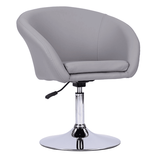 Taburete de bar polipiel gris GABIN