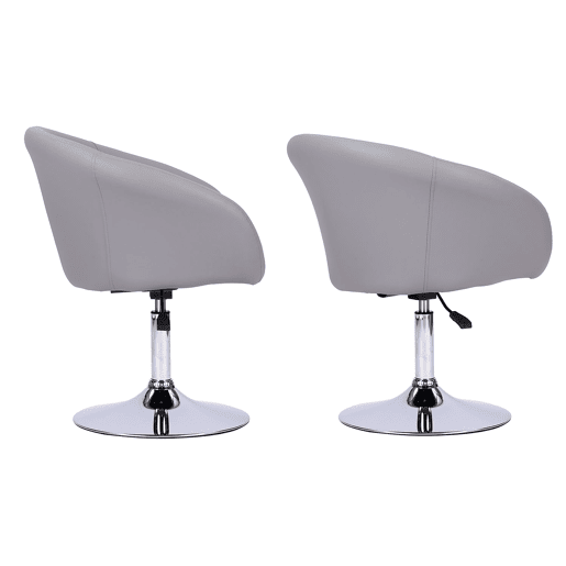 Taburete de bar polipiel gris GABIN
