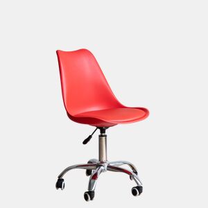 Silla de oficina roja regulable en altura ANNE