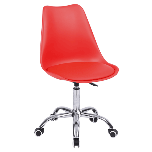 Silla de oficina roja regulable en altura ANNE