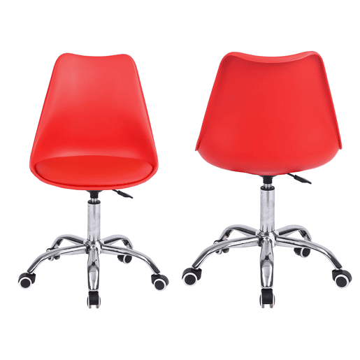 Silla de oficina roja regulable en altura ANNE