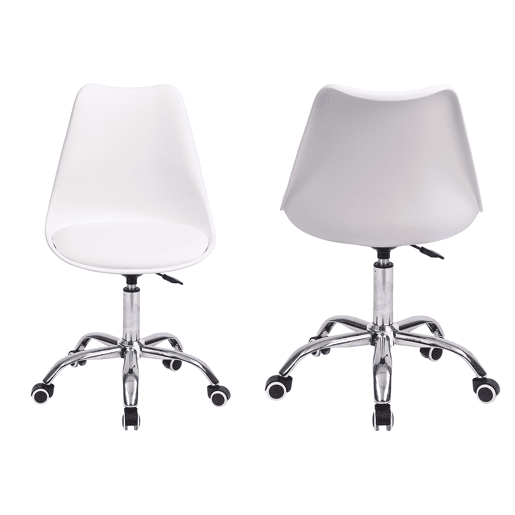 Silla de oficina blanca regulable en altura ANNE