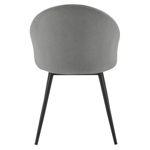Lote de 2 sillas vintage de terciopelo gris DIANE