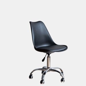 Silla de oficina negra regulable en altura ANNE