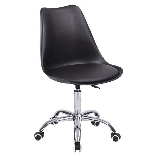 Silla de oficina negra regulable en altura ANNE