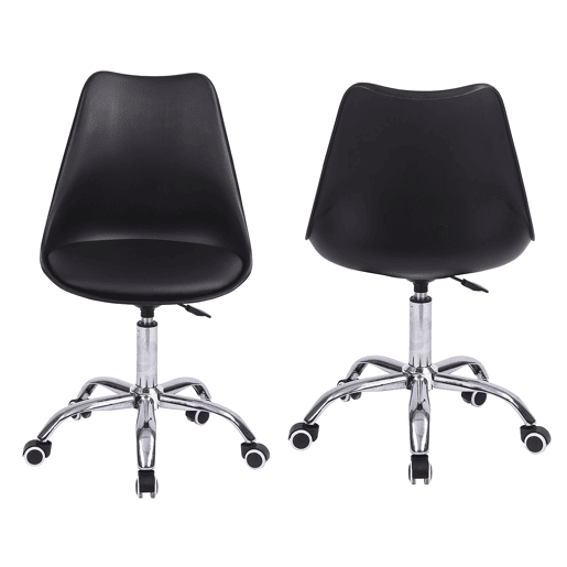 Silla de oficina negra regulable en altura ANNE