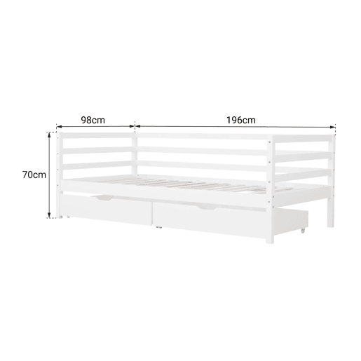 Cama para niños 190 x 90 cm con cajones JULES