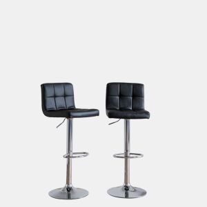 Lote de 2 taburetes de bar negros MIKE