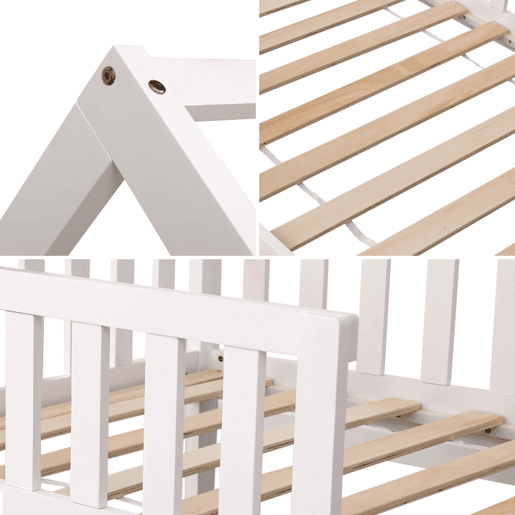 Cama cabaña infantil 190x90cm blanca MARCEAU