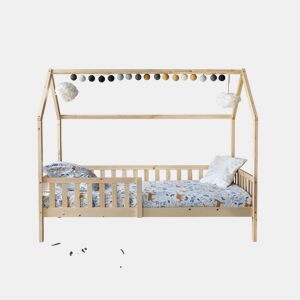 Cama cabaña de madera para niños MARCEAU 190x90cm
